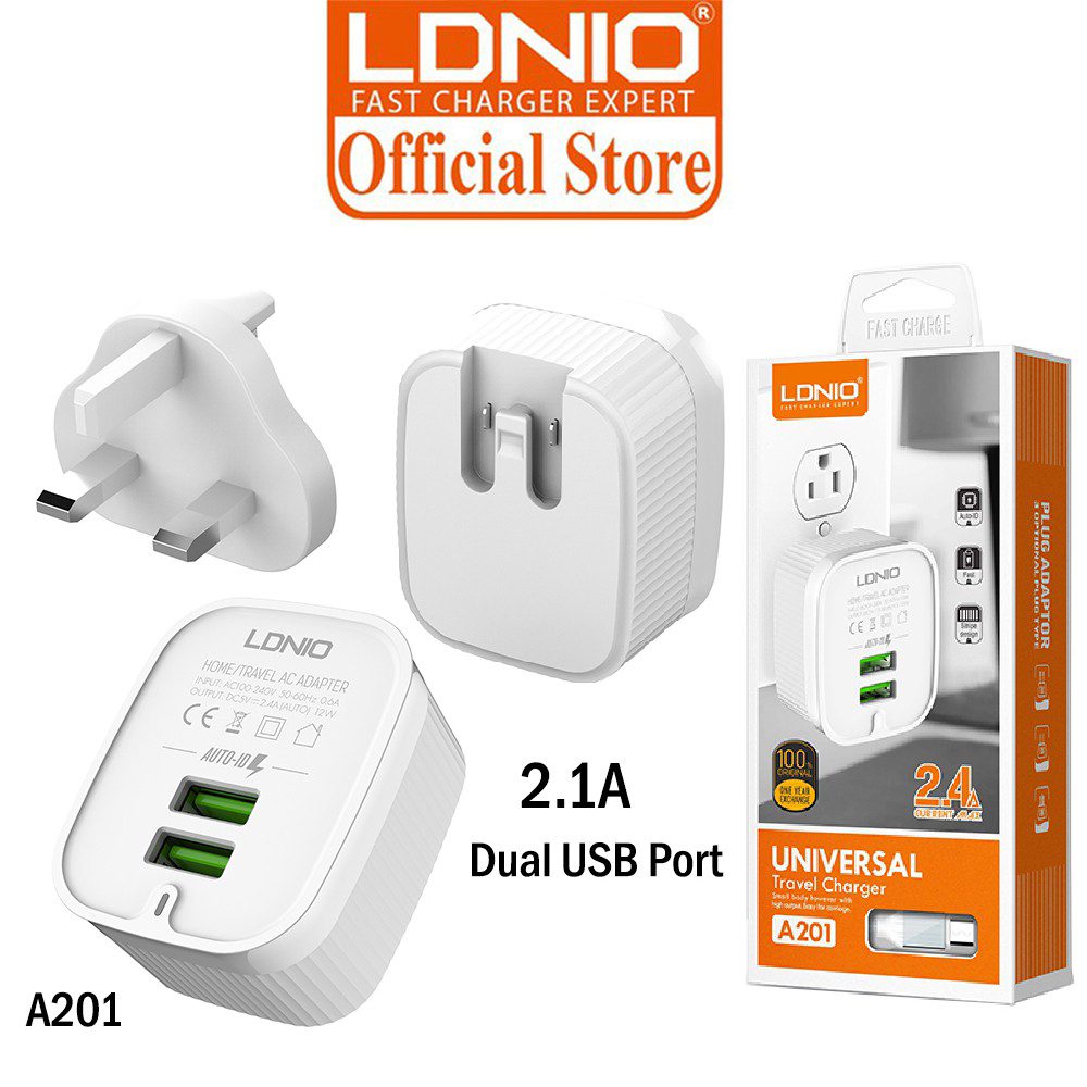 LDNIO Dual USB Outpot Port 2.4a Fast Charging iPHONE Eu adapter!