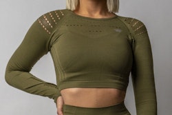 Iron Crop Top Khaki