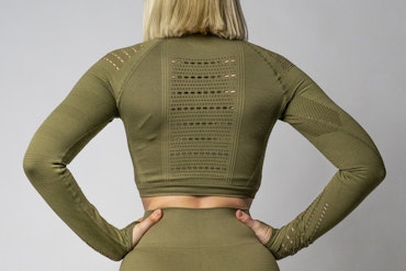 Iron Crop Top Khaki