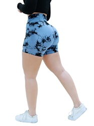 Tie Dye Shorts - Ljusblå