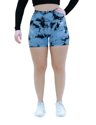 Tie Dye Shorts - Ljusblå
