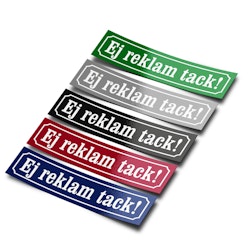 Ej reklam tack! - (3-pack)