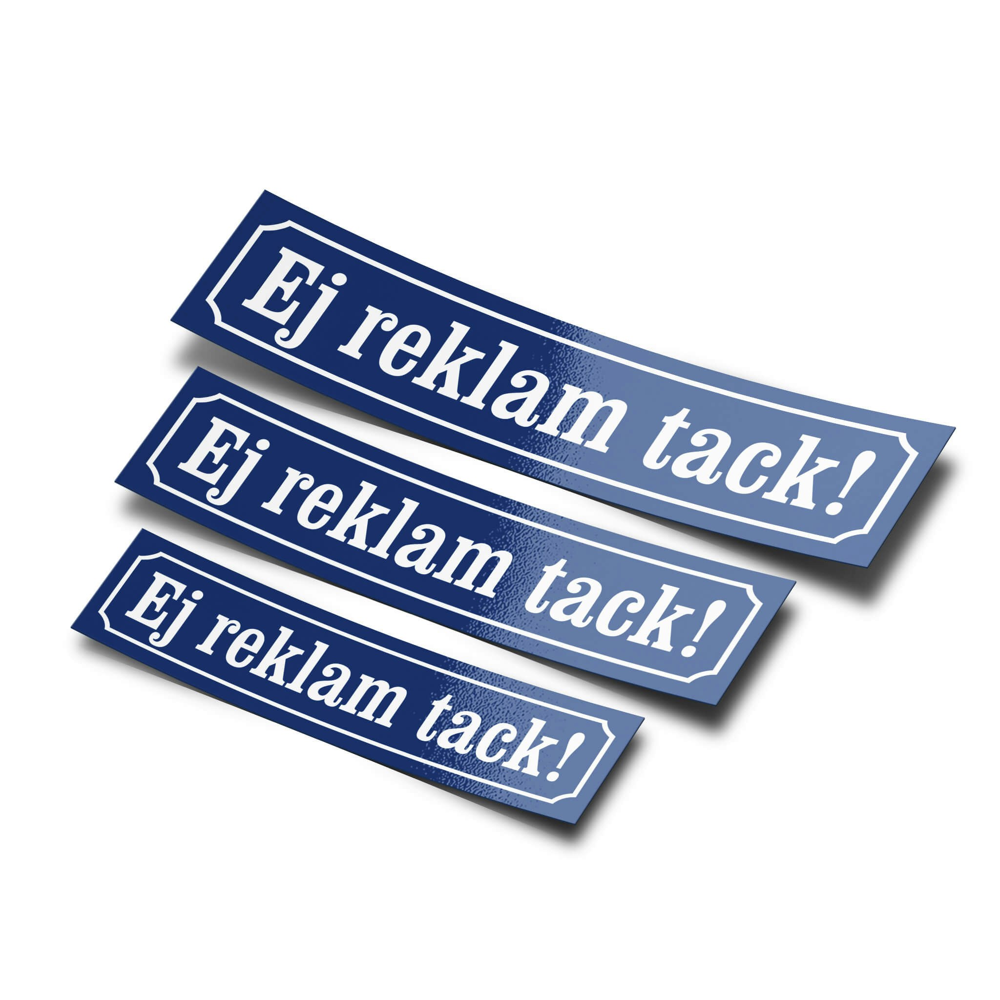 Ej reklam tack! - (3-pack)