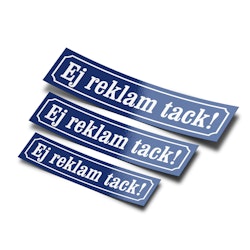 Ej reklam tack! - (3-pack)