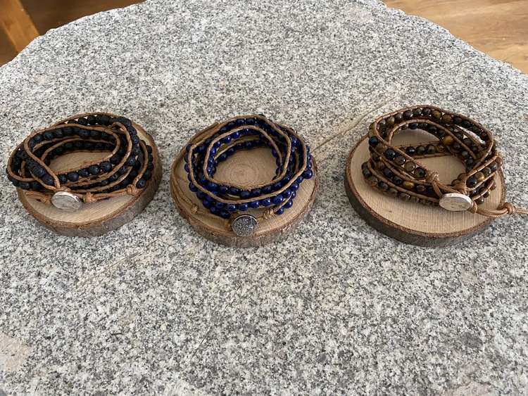 Boho armband med stenpärlor (large)