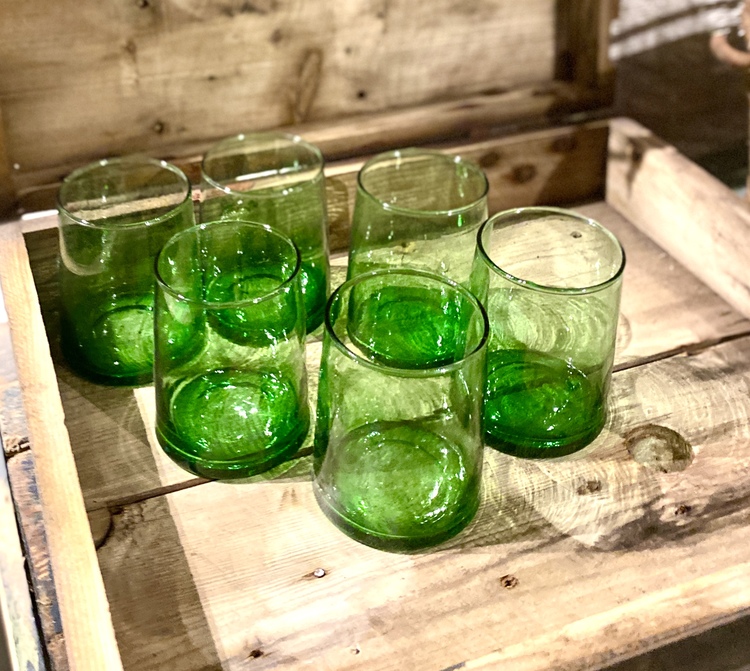 Dricksglas grön