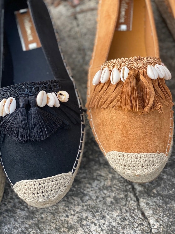 Espadrillos med snäckor