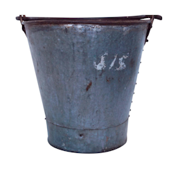 Old rustic zink bucket