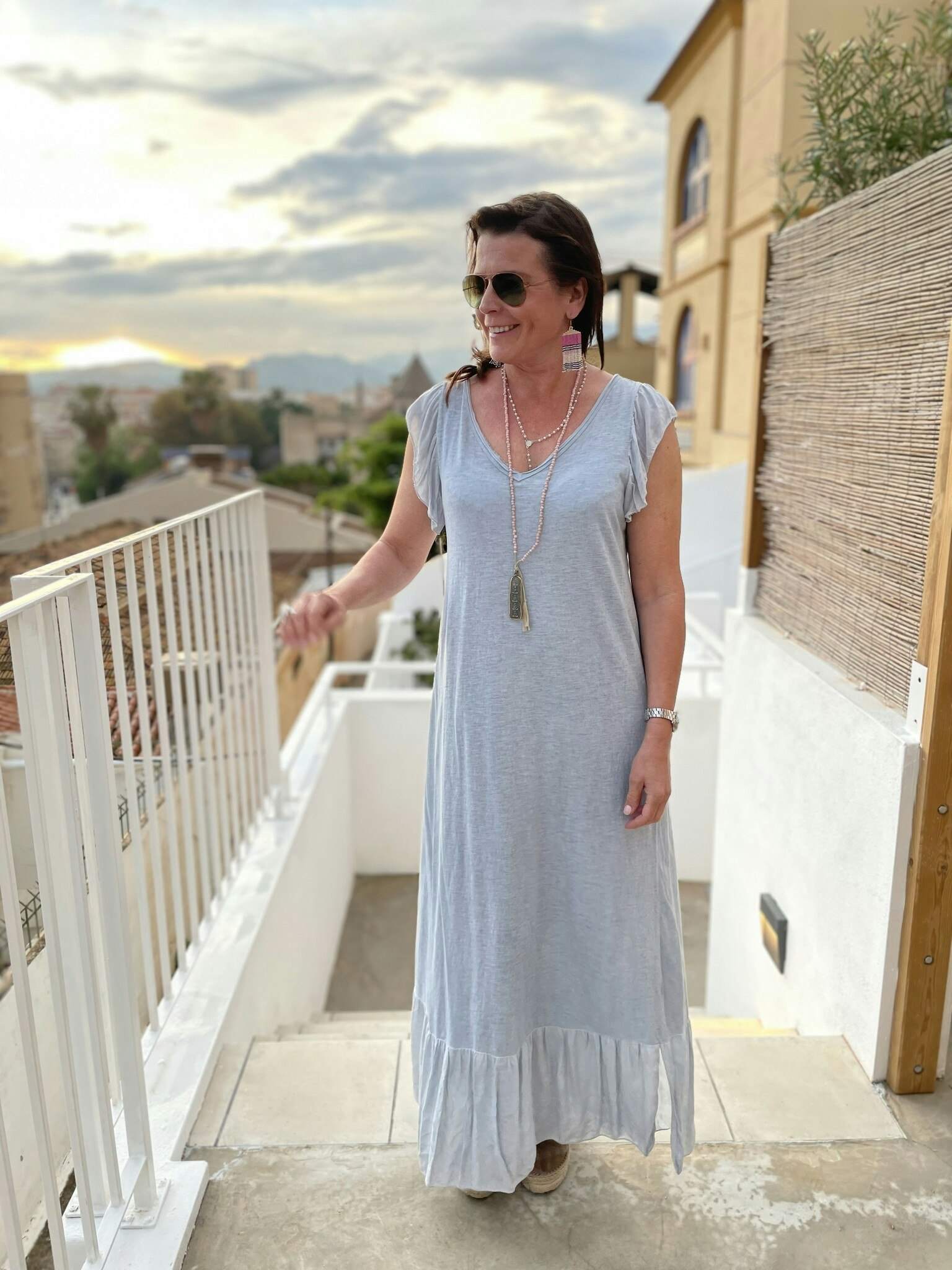 Blue sky maxi dress