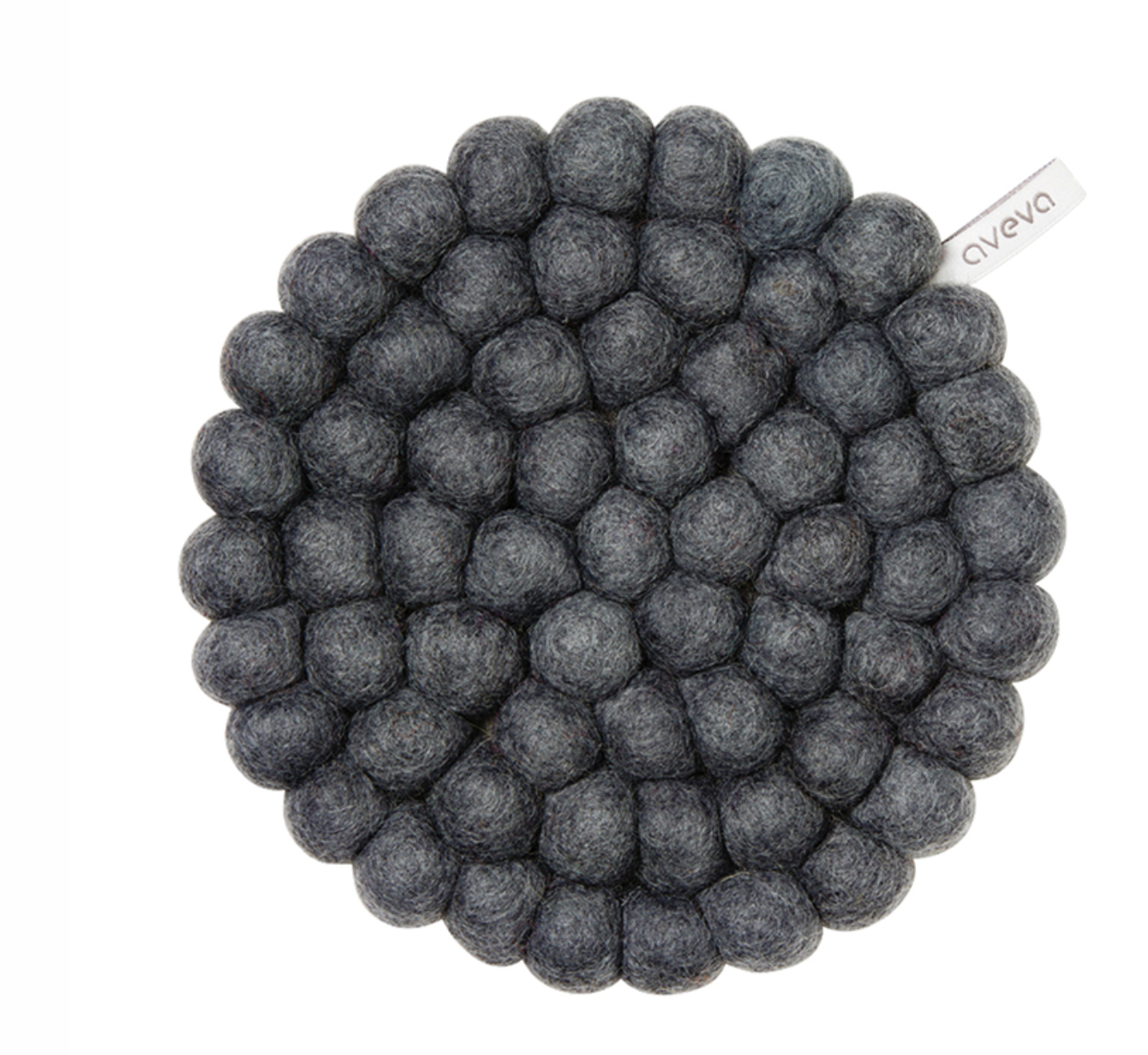 Round pot mat in 100% wool