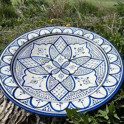 Marockansk Keramik - Fat blå