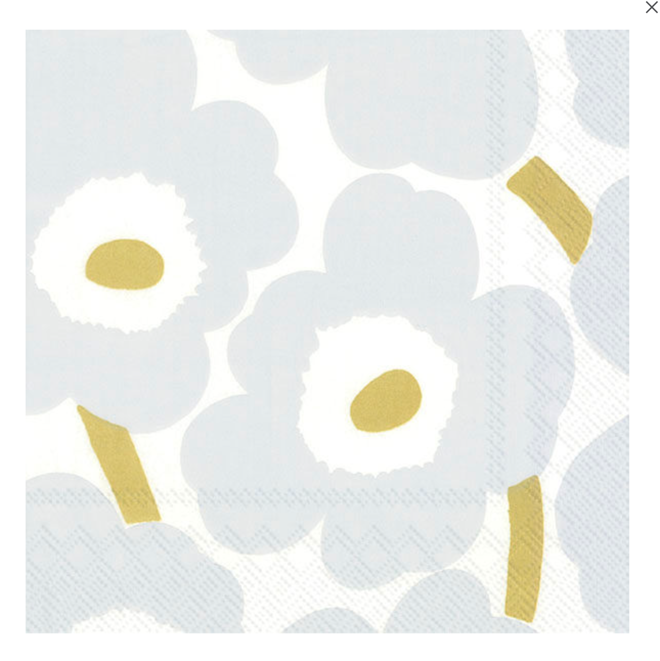 Marimekko Unikko White Silver servetter