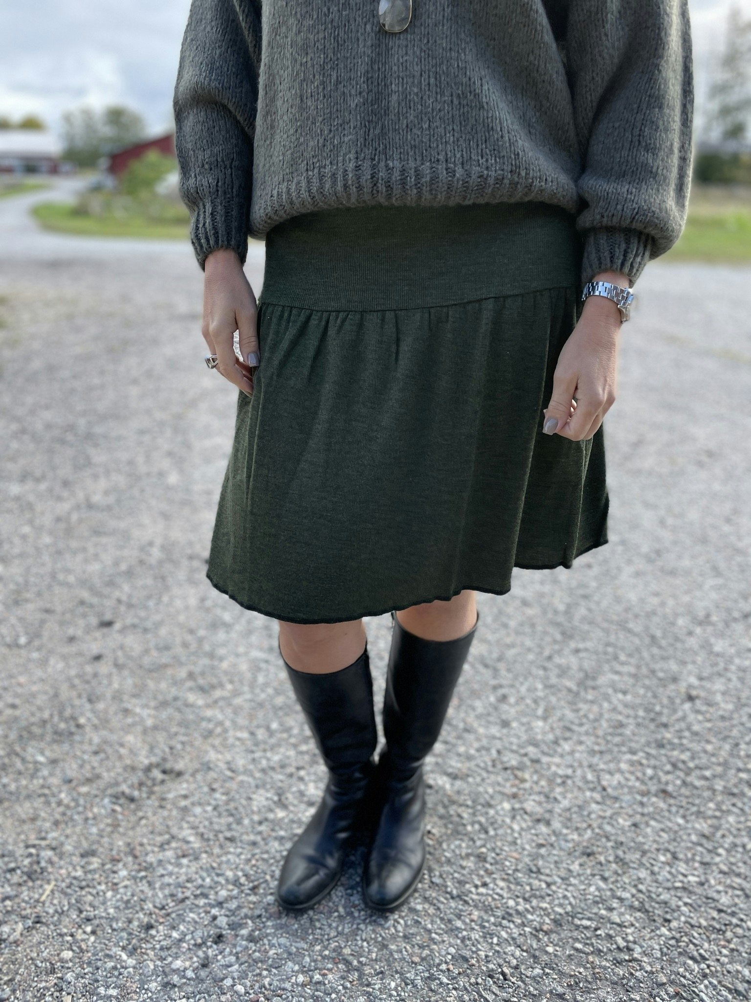 Skirt in 100% merino wool