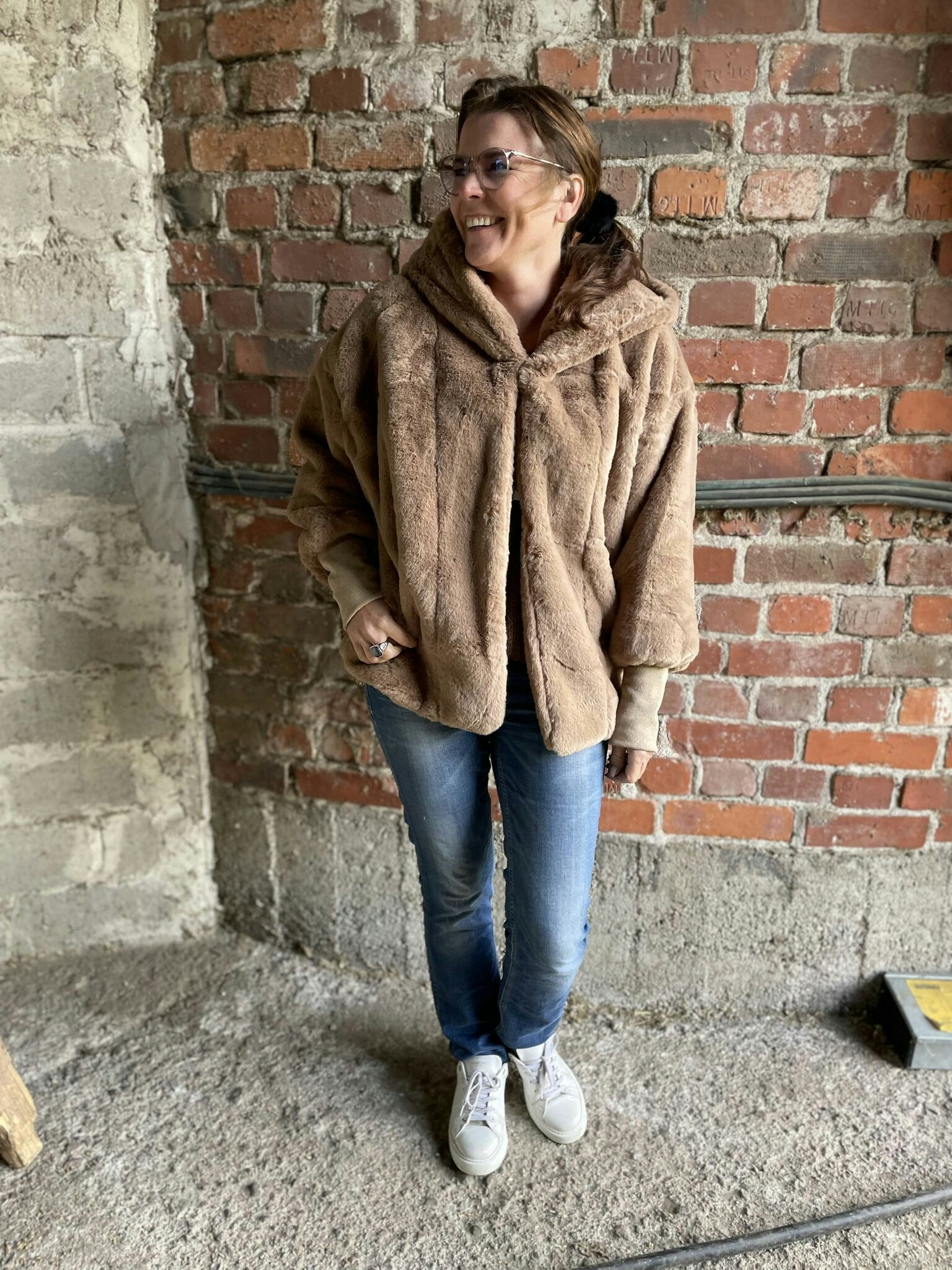 Faux fur jacket