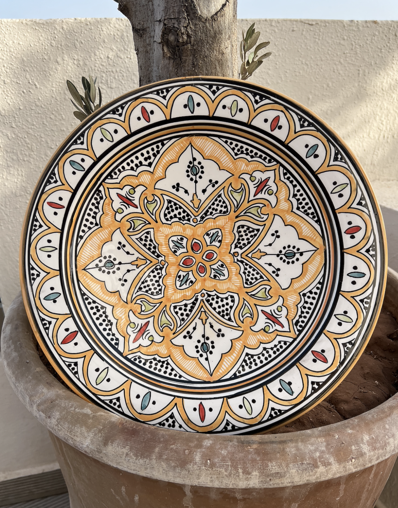 Marockansk Keramik Fat / Gul