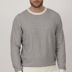 Structured knitted crewneck sweater