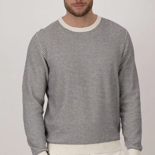 Structured knitted crewneck sweater