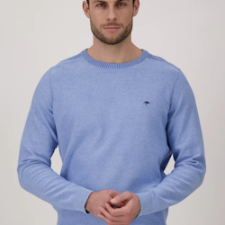 Casual round-neck sweater in cotton