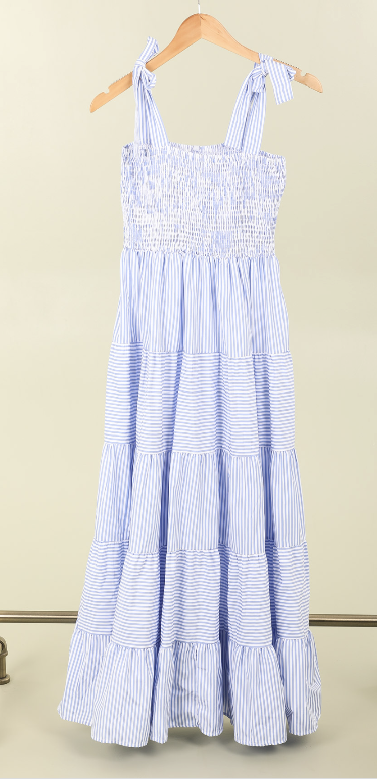 Summer blue stripe  dress