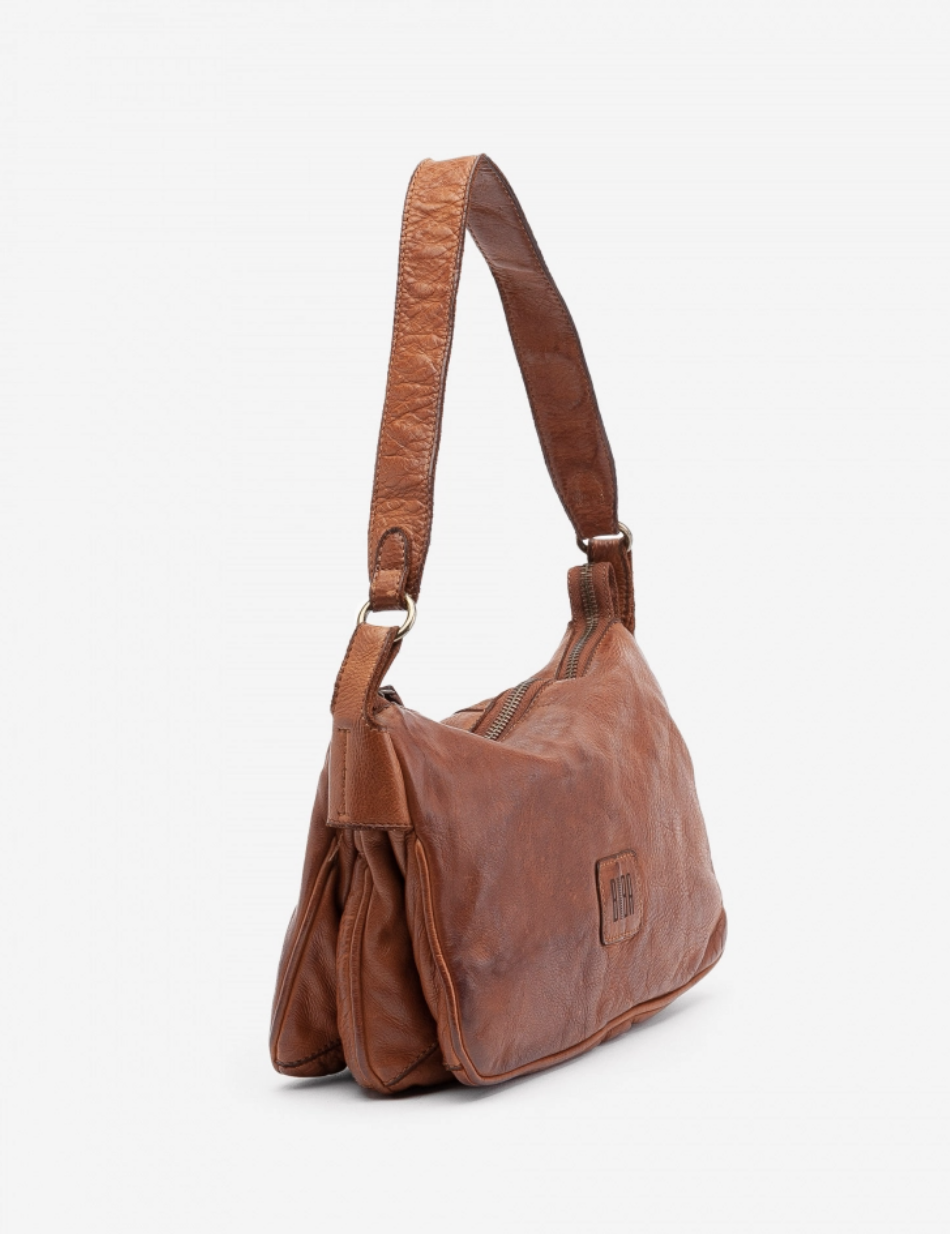 Leather shoulder bag BIBA Boston