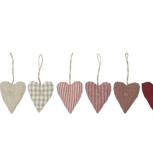 Christmas decoraton 6 pack hearts