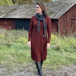 Merino wool melange dress