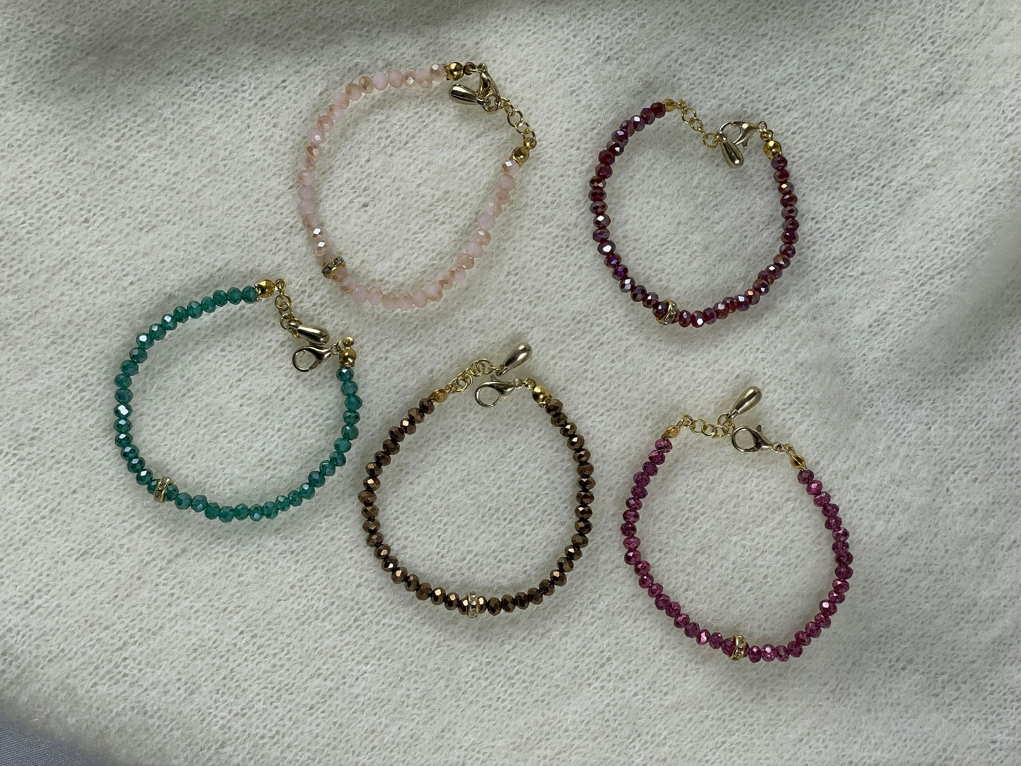 Bracelets in different colors