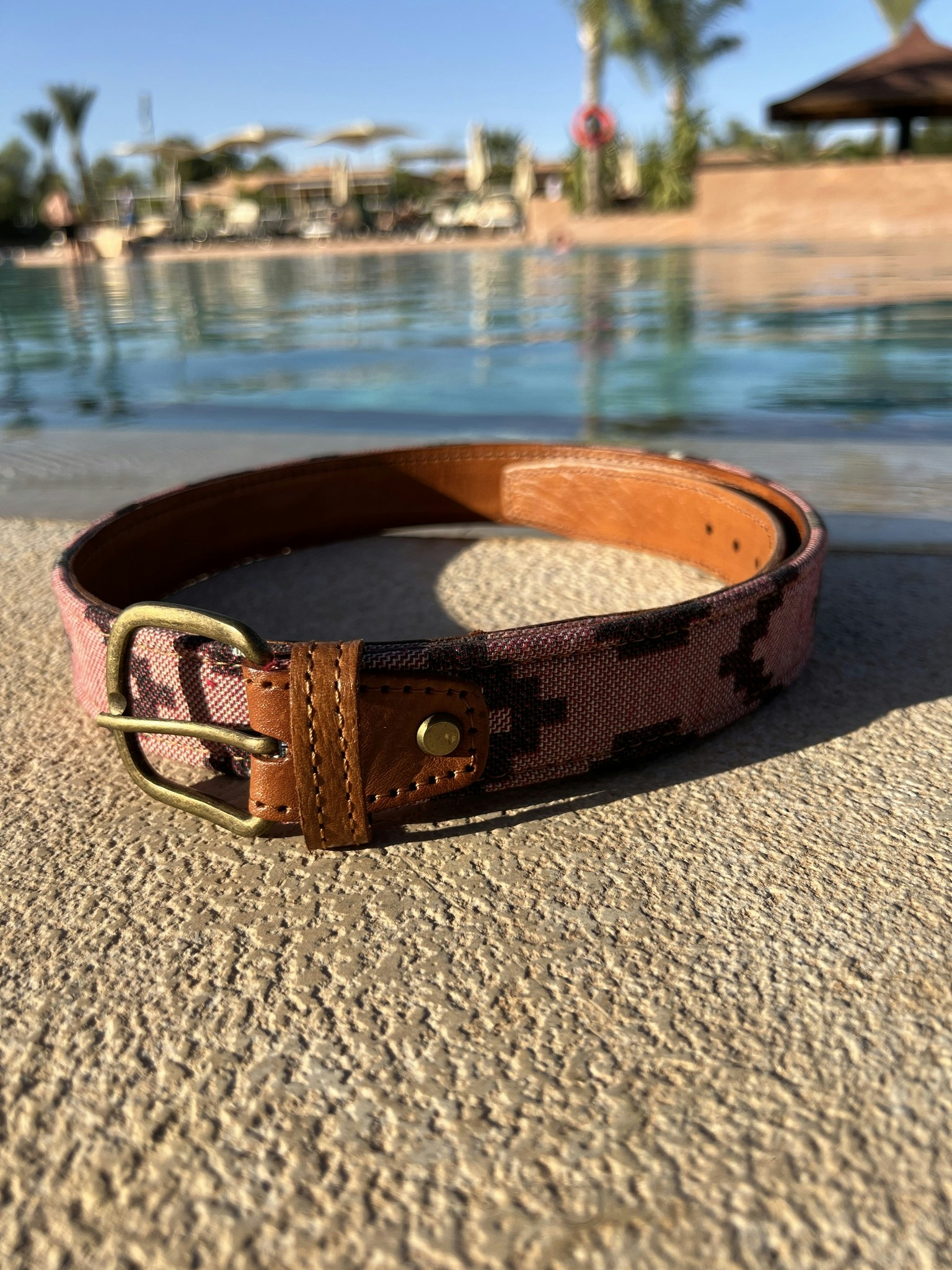 Handmade leather belt Marrakech