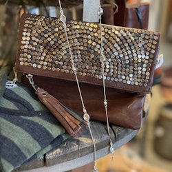 Leather bag with studs