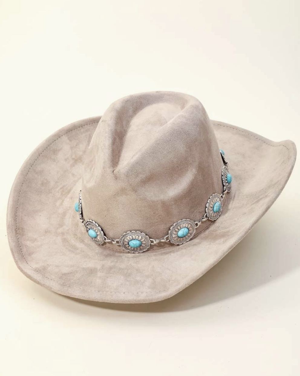 Turquoise oval stone band Cowboy hat