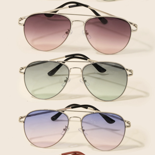 Oversized Double Bridge Fashion Aviator Sunglasses