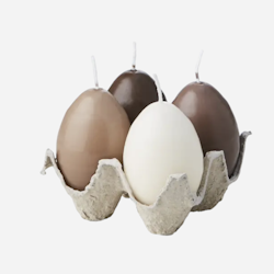 EGG CANDLES Chicken eggs, 4-pack, Brown/beige/ivory