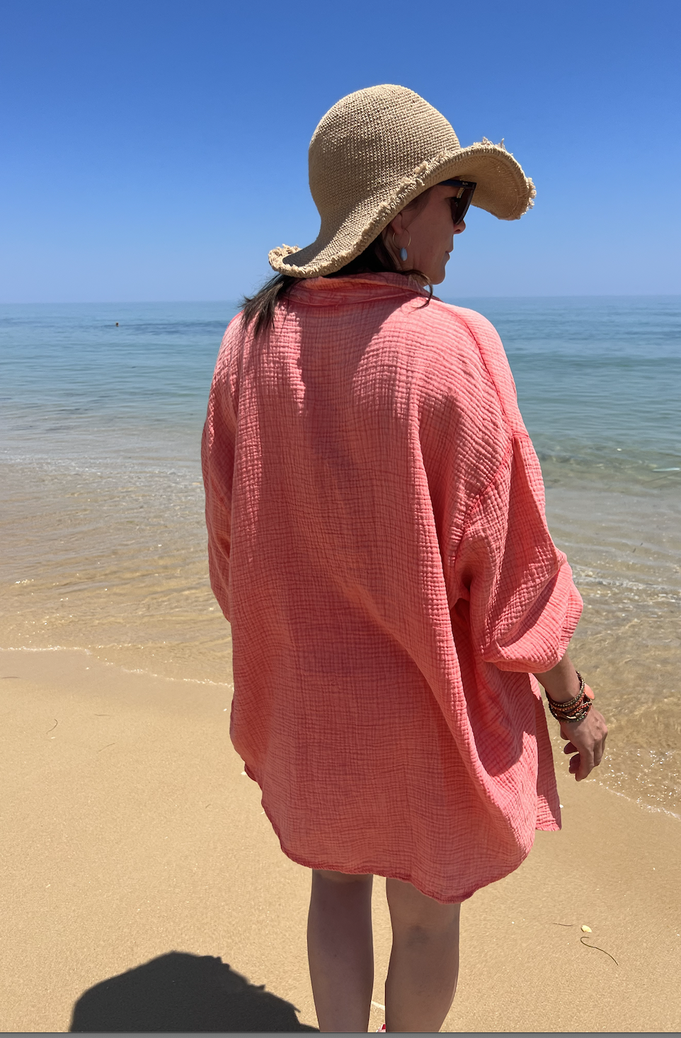 Waffled tunic blouse Amanda oversize