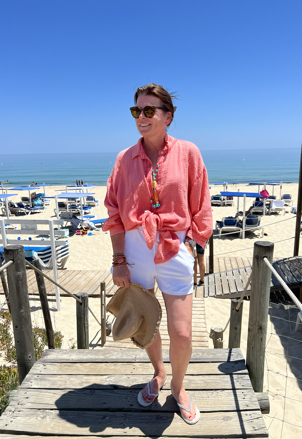 Waffled tunic blouse Amanda oversize