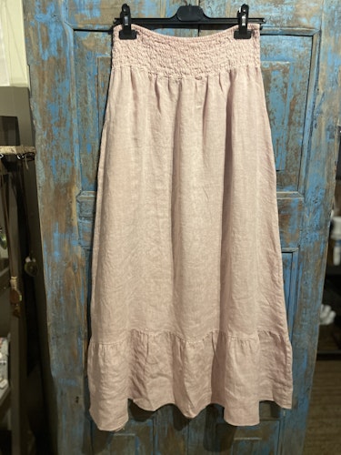 Golden Horizon Linen Skirt light pink