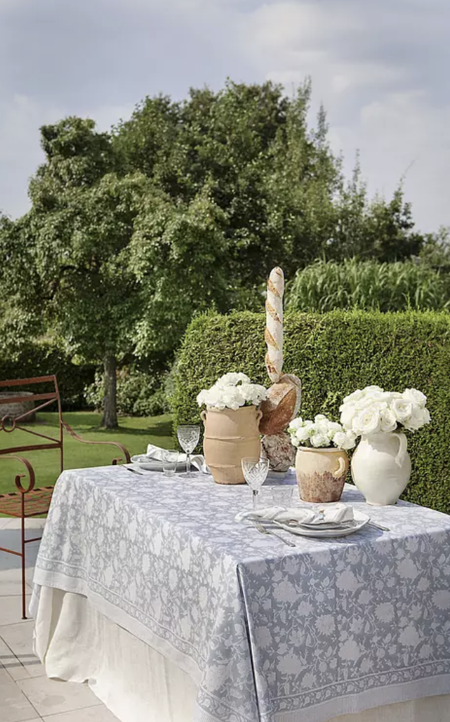 Tablecloth - Indian Rose - Dusty Blue - 150x230cm
