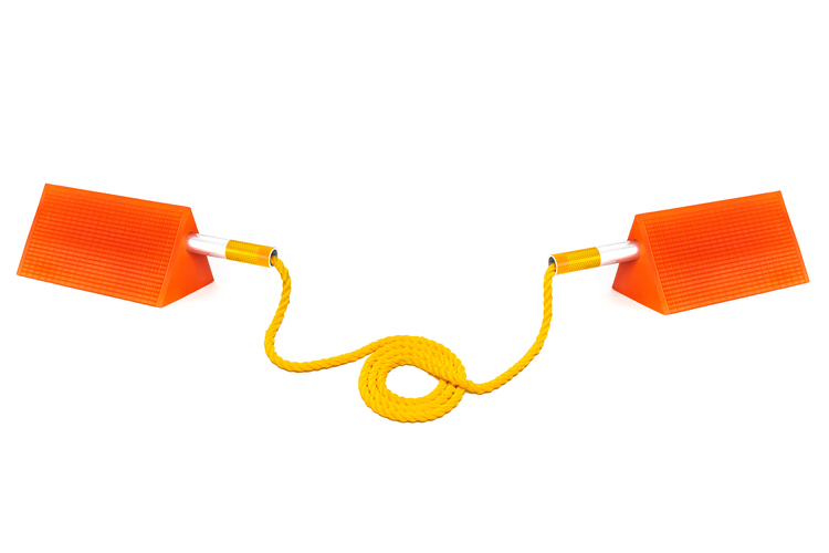 Orange Mark 2 dubbel stoppkloss med rep
