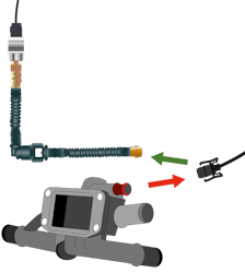 Adapter, för tryckmätare, kylsystem