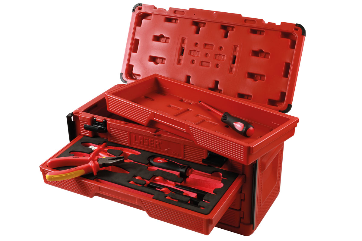 Isolerade verktyg - verktygslåda med 3 lådor, 27 delar