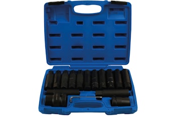 Krafthylsor- och bitssats 3/4”D, 1”D 16 st