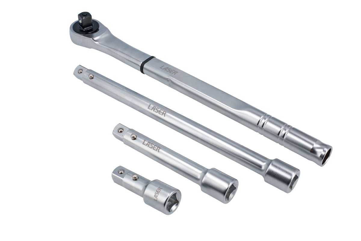 Spärrhandtag 120 tänder 3/4"D - Extra lång hävstångseffekt