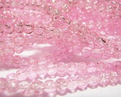 Glaspärlor - Crackle beads - Rosa - 20st