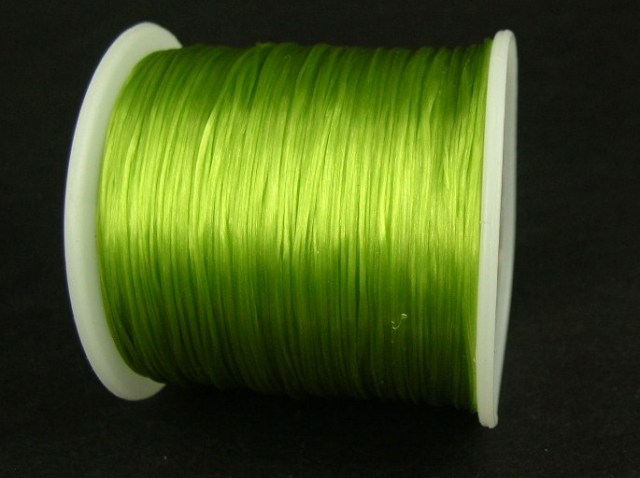 Elastisk Tråd - Flat - Lime - 2m