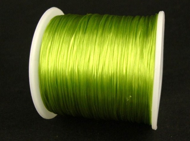 Elastisk Tråd - Flat - Lime - 2m