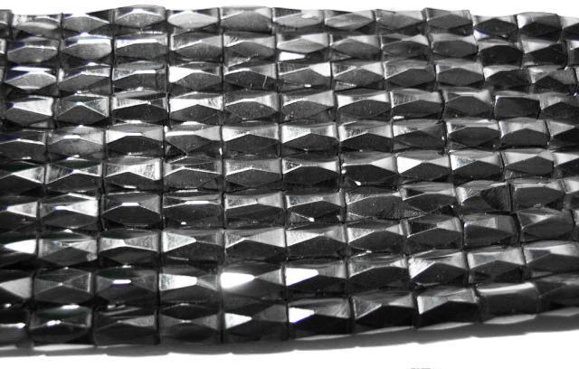 Magnetisk Hematit Facetterad hexagon svart - 50st