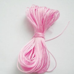 Pärltråd nylon rosa 10m