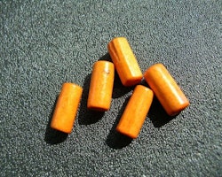 Träpärlor - Tuber - Orange - 10st