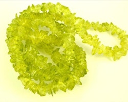 Glaspärlor - Glaschips - Lime - 50st