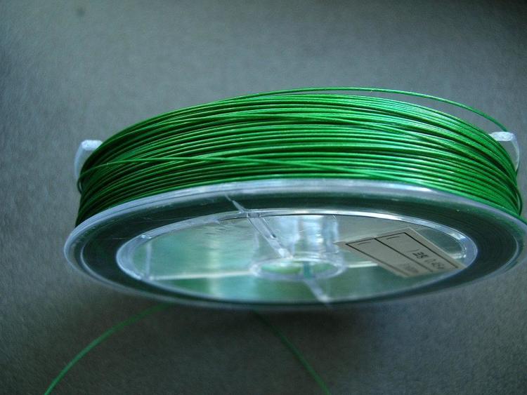 Tigertail - Beading - Wire - Grön - 2,5m