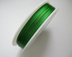 Plastad - Wire - 0,45mm - Emeraldgrön - 2m